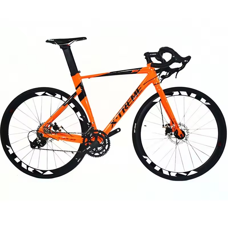 an orange specialized road bike