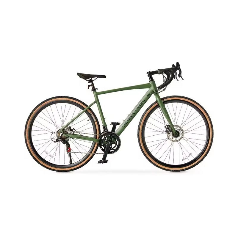 a green road bike