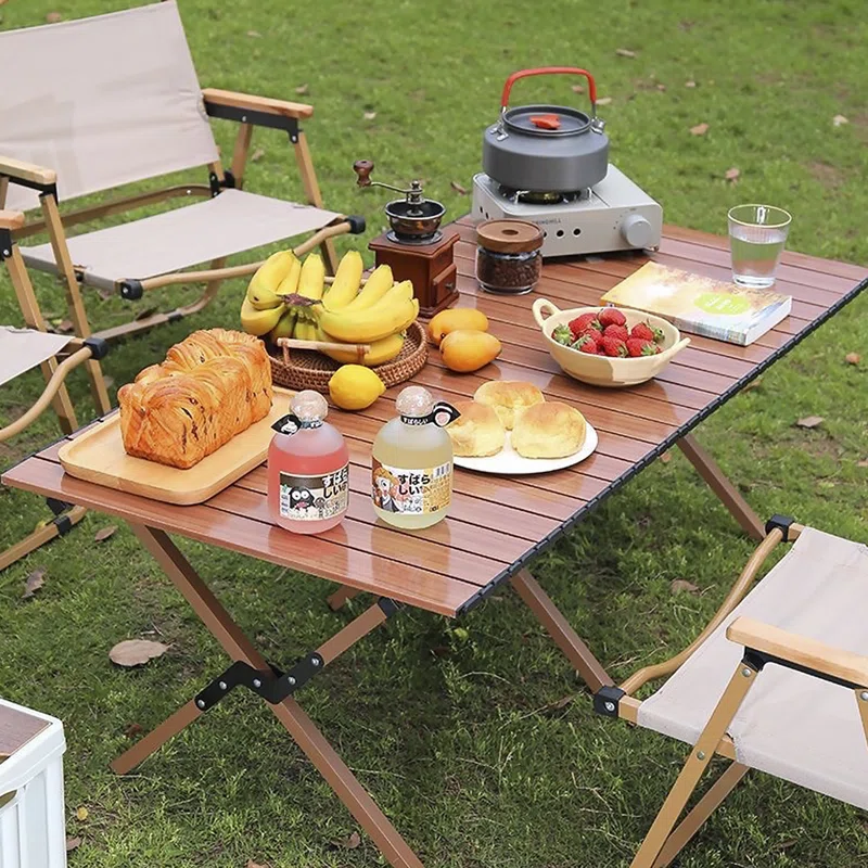 Rectangula Roll-top Outdoor Camping Table