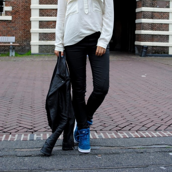 navy sneakers