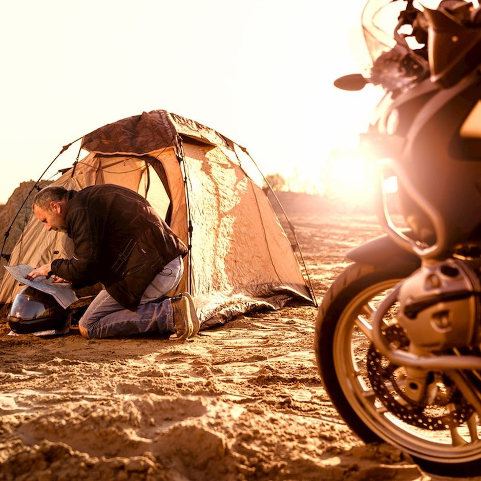 motorcycle camping