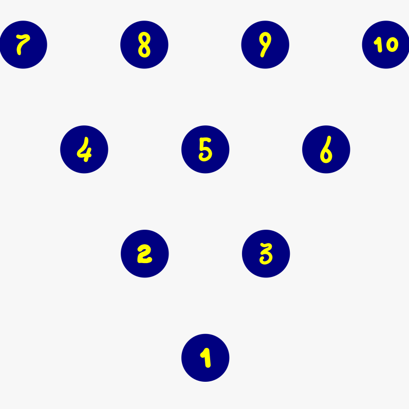 bowling pin layout